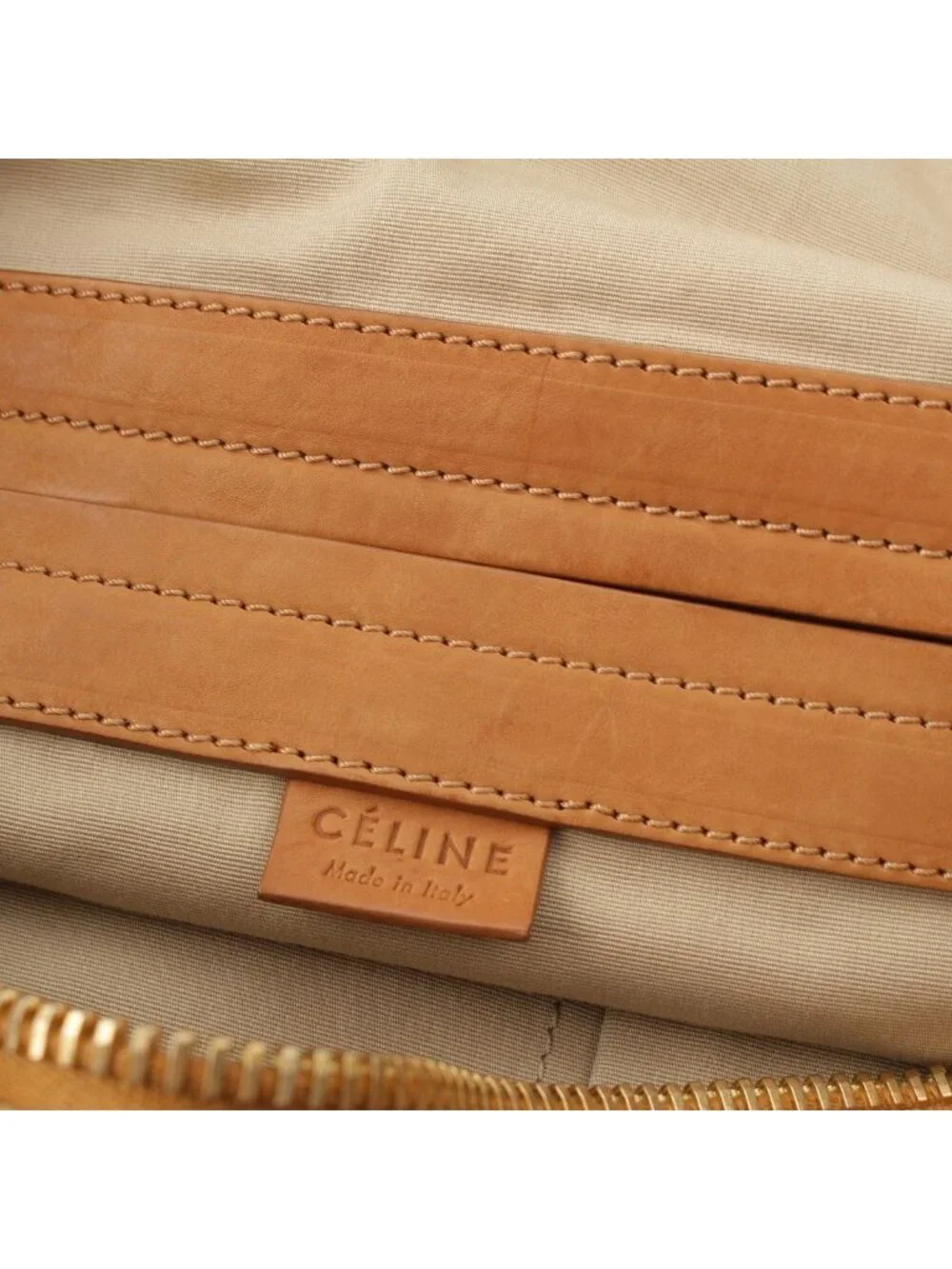 Celine Leather Suede 2-Way Shoulder Bag Brown